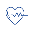 chi st francis cardiology services - blue heart icon