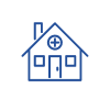 chi st francis home health care services - blue house icon