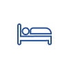 chi st francis inpatient services - blue hospital bed icon